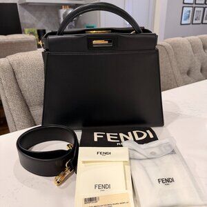 Authentic Fendi Peekaboo Regular (Medium) – Nero / Black